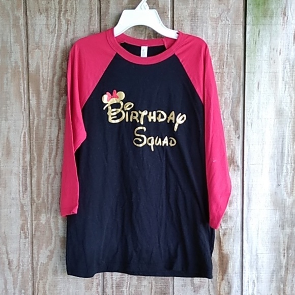 Minnie Mouse Birthday Squad Raglan tee - Picture 4 of 5